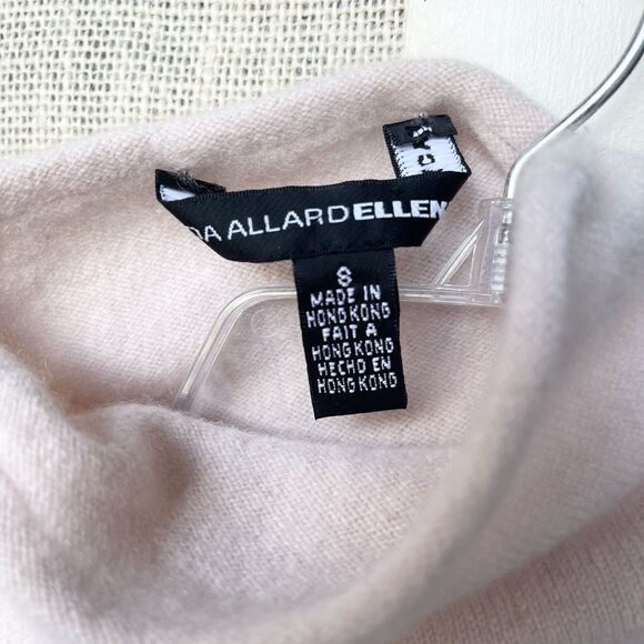 Linda Allard Ellen Tracy Cashmere Top Rose Pink Size 8 Turtle Neck Sleeveless - Picture 6 of 8
